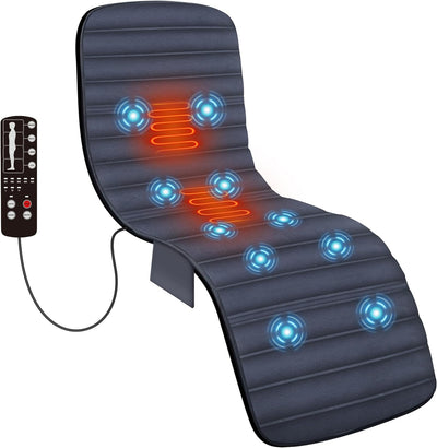 Client Full Body Massage Mat Pad with Heating features 10 Vibration Motors, 2 Therapy Heating Pads & Auto Shut Off